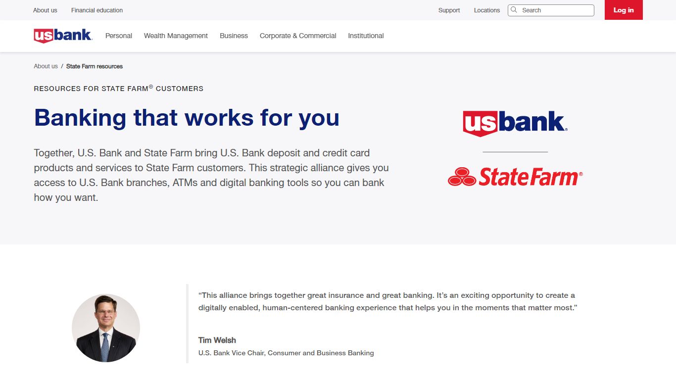 Welcome to U.S. Bank | State Farm resources for customers